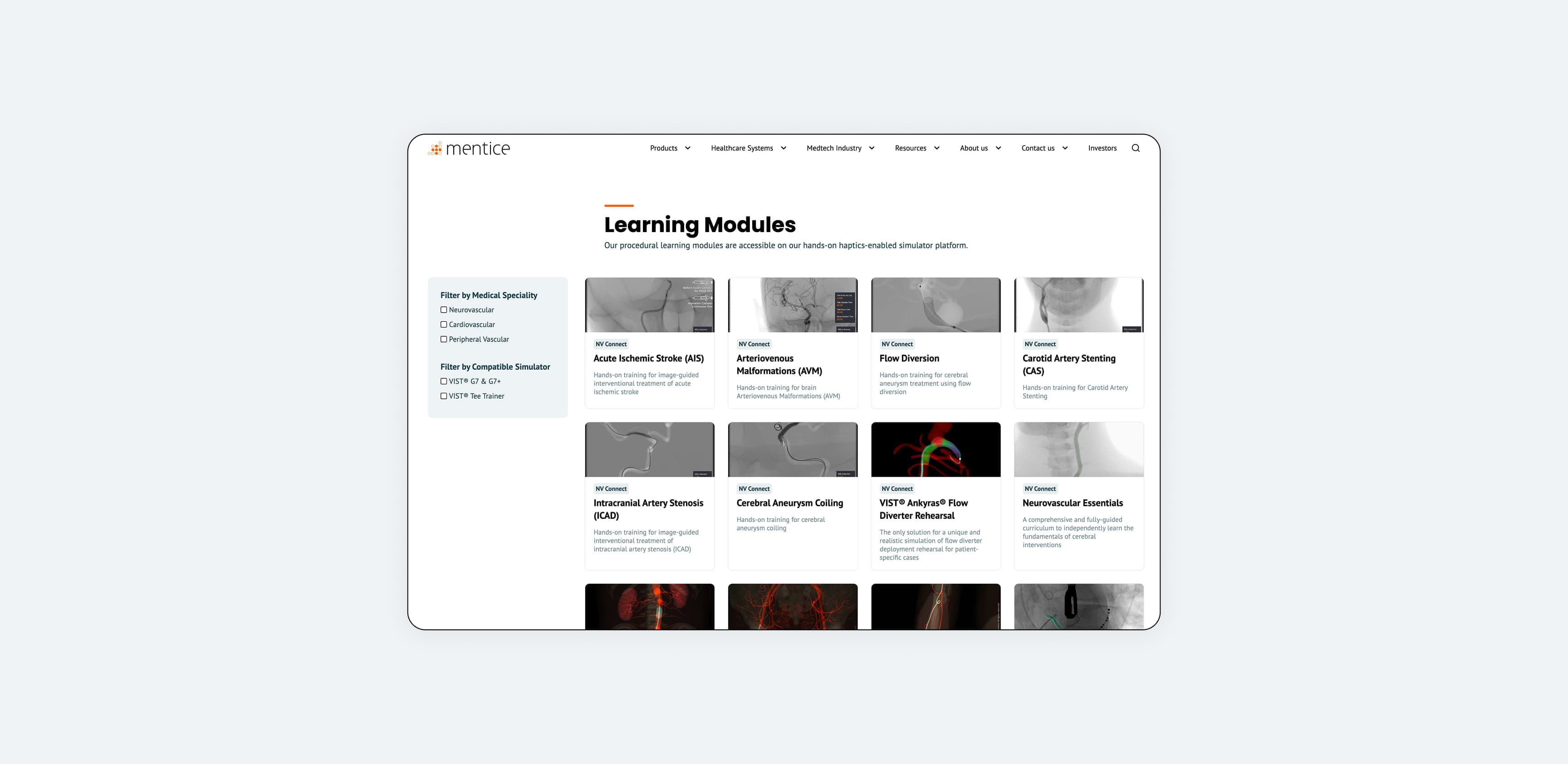 Mentice screen 1