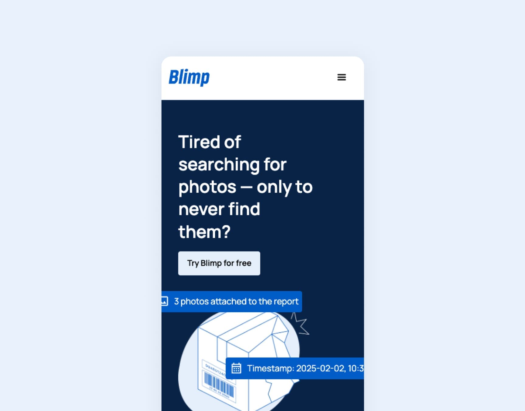 Blimp app screen 3